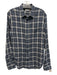 Vince NWT Size M Blue & Multi Cotton Plaid Button Down Men's Long Sleeve Shirt Blue & Multi / M