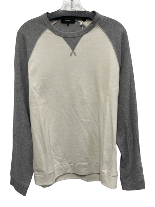 Vince NWT Size M White & Gray Cotton Men's Long Sleeve Shirt White & Gray / M