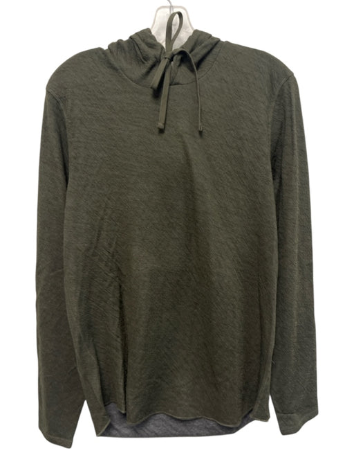 Vince NWT Size M Green Cotton Solid Hoodie Men's Sweater Green / M