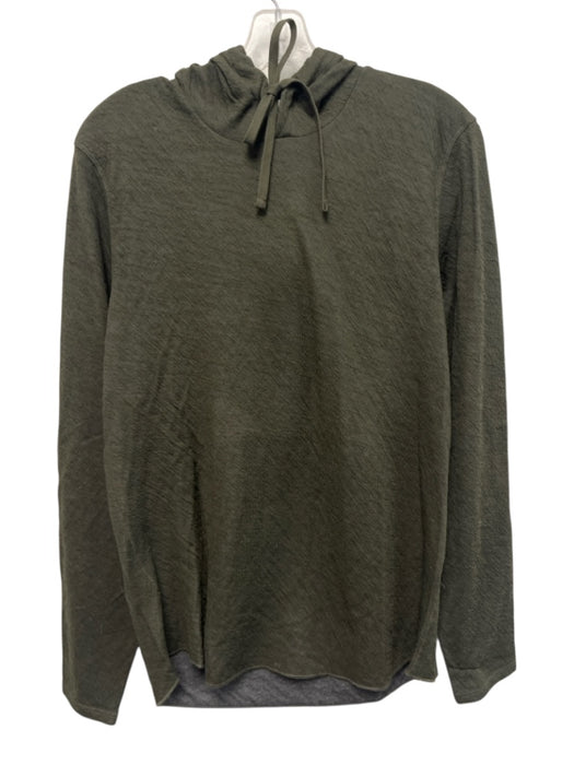 Vince NWT Size M Green Cotton Solid Hoodie Men's Sweater Green / M