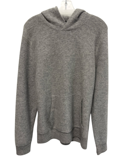 Vince Size M Gray Cashmere Solid Hoodie Men's Sweater Gray / M