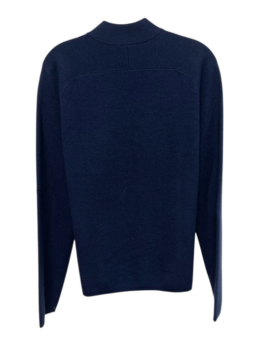 Theory NWT Size M Blue Wool Striped Quarter Zip Men's Sweater Blue / M