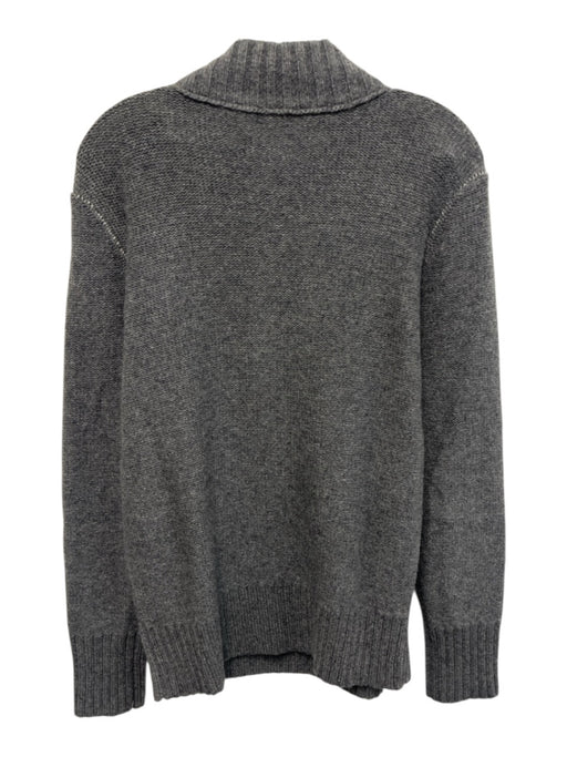Vince Size M Gray Cashmere Blend Knit Quarter Button Men's Sweater Gray / M