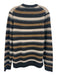 Vince Size M Black & Multi Cashmere Striped Crewneck Men's Sweater Black & Multi / M
