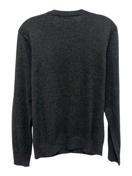 Vince Size M Gray Cashmere Solid V Neck Men's Sweater Gray / M