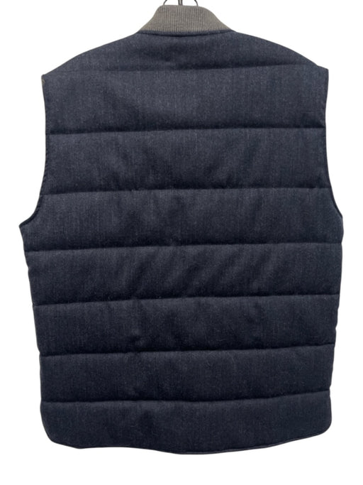 Vince NWT Size M Blue Solid Buttons Men's Vest Blue / M