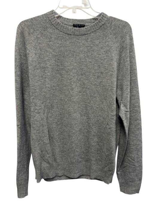 Theory Size L Gray Cashmere Solid Crewneck Men's Sweater Gray / L