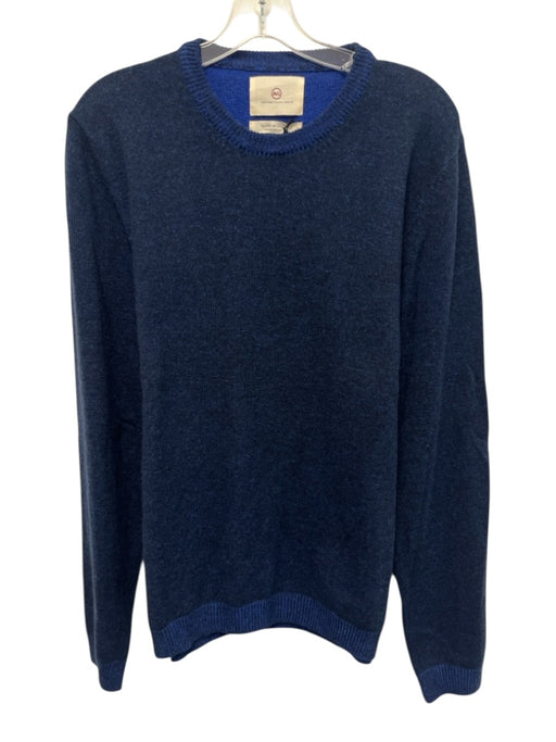 AG NWT Size L Blue Cashmere Blend Solid Men's Sweater Blue / L
