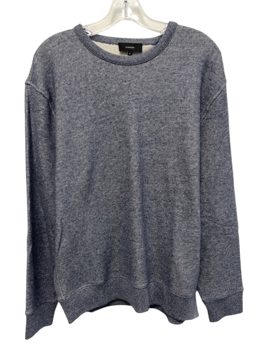 Vince NWT Size M Blue Cotton Heathered Crewneck Men's Sweater Blue / M