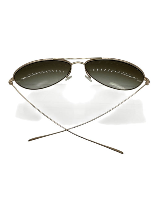 Oliver Peoples Silver & Green Metal Men's Sunglasses Silver & Green