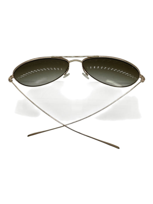 Oliver Peoples Silver & Green Metal Men's Sunglasses Silver & Green