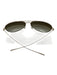 Oliver Peoples Silver & Green Metal Men's Sunglasses Silver & Green