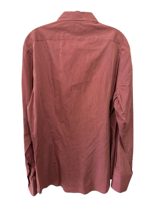 John Varvatos Size M Red & White Cotton Striped Button up Long Sleeve Shirt Red & White / M