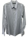 Theory NWT Size M Gray & White Cotton Striped Button Up Men's Long Sleeve Shirt Gray & White / M