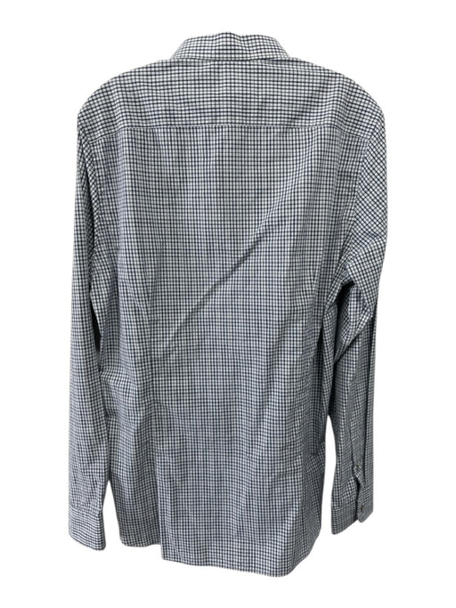 Ted Baker NWT Size 4 Blue & Gray Cotton Plaid Button Up Men's Long Sleeve Shirt Blue & Gray / 4