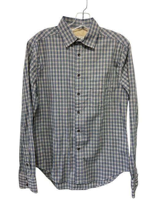 Rag & Bone NWT Size M Blue & Beige Cotton Plaid Button Up Long Sleeve Shirt Blue & Beige / M