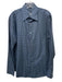 Theory NWT Size M Navy & Blue Cotton Dots Button Up Men's Long Sleeve Shirt Navy & Blue / M