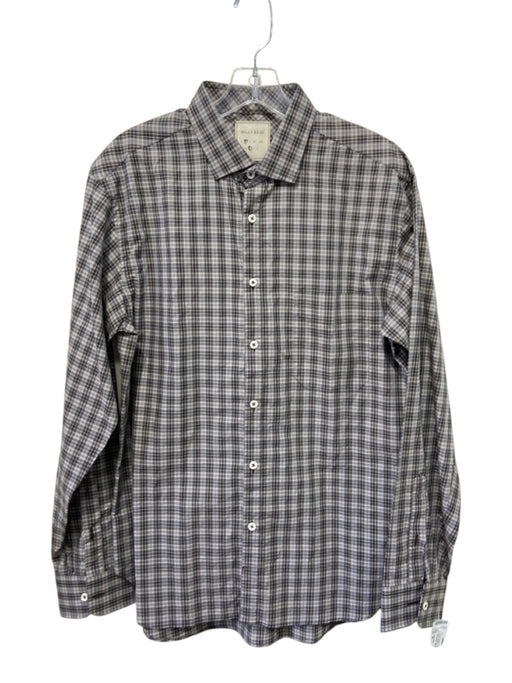 Billy Reid Size M Tan & Brown Cotton Plaid Button Up Men's Long Sleeve Shirt Tan & Brown / M