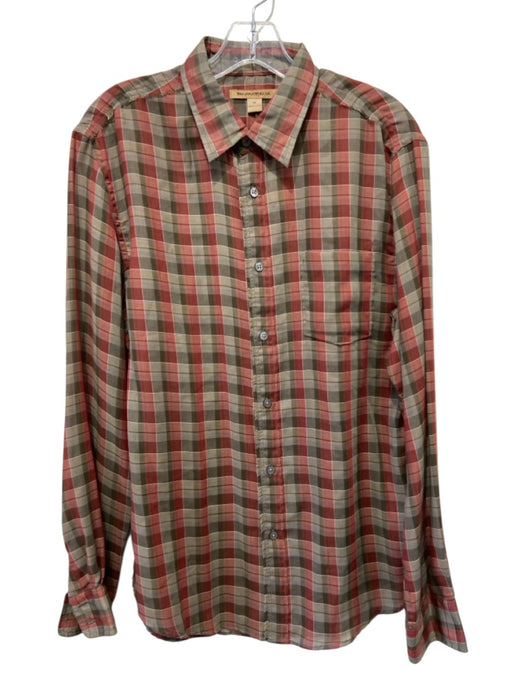 John Varvatos NWT Size M Green & Red Cotton Blend Plaid Men's Long Sleeve Shirt Green & Red / M