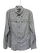 John Varvatos Size M Gray & White Cotton Blend Plaid Button up Long Sleeve Shirt Gray & White / M