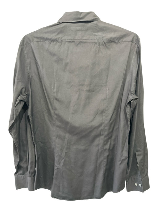 John Varvatos Size M Brown Cotton Blend Solid Button Up Men's Long Sleeve Shirt Brown / M
