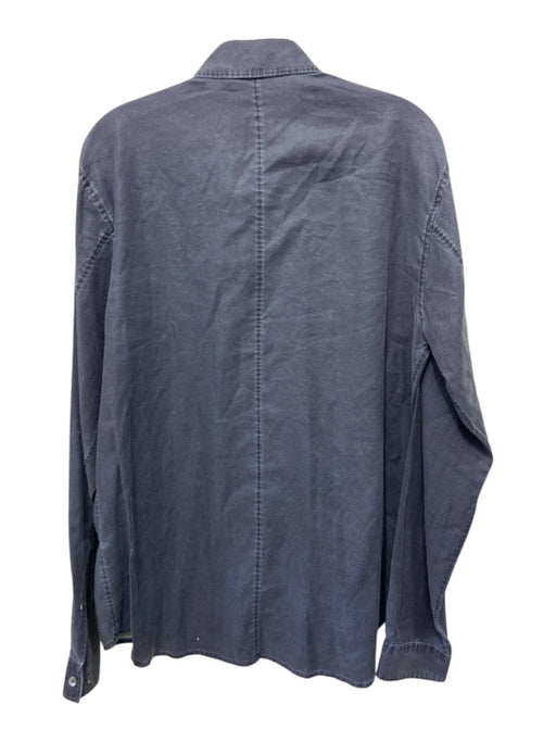 Theory NWT Size L Gray Cotton Blend Faded Button Up Men's Long Sleeve Shirt Gray / L