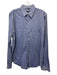 Theory Size M Blue & Light Blue Cotton Striped Button up Men's Long Sleeve Shirt Blue & Light Blue / M