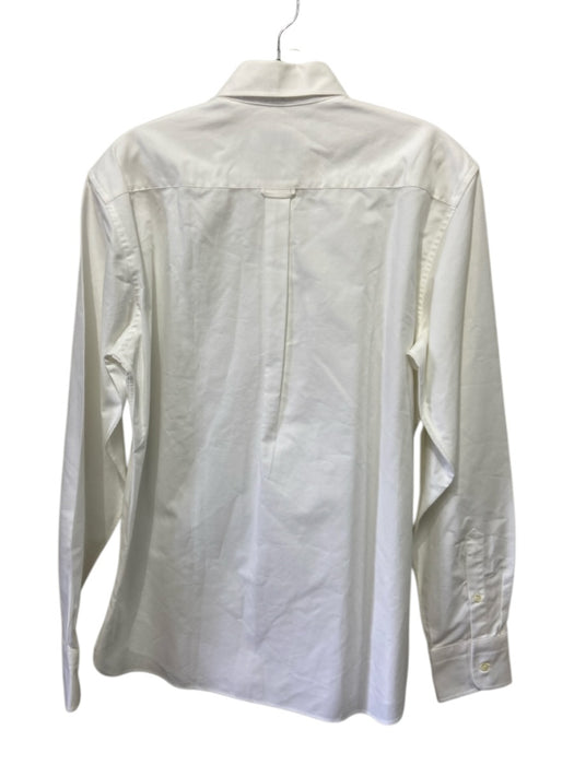 Maison Kitsune NWT Size 41 White Cotton Blend Solid Oxford Long Sleeve Shirt White / 41