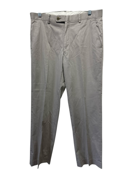 John Varvatos Size Est M Gray Cotton Solid Zip Fly Men's Pants Gray / Est M