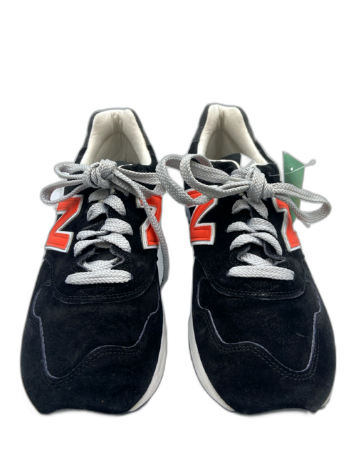 New Balance Shoe Size 8.5 Black, Orange, White Suede Low Top Lace Up Men's Shoes Black, Orange, White / 8.5