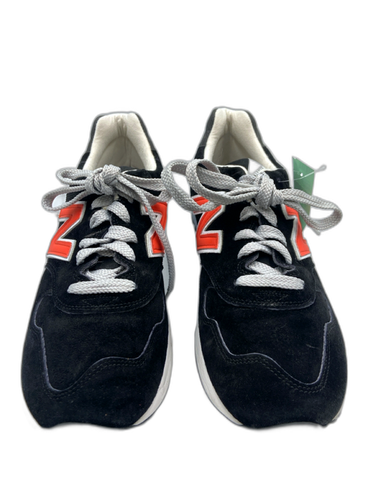 New Balance Shoe Size 8.5 Black, Orange, White Suede Low Top Lace Up Men's Shoes Black, Orange, White / 8.5