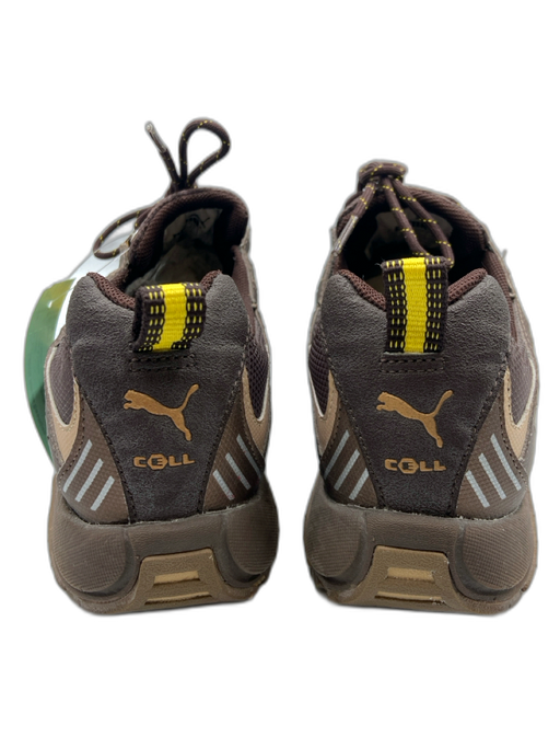 Puma Shoe Size 8.5 Brown & Yellow Synthetic Low Top Lace Up Men's Shoes Brown & Yellow / 8.5