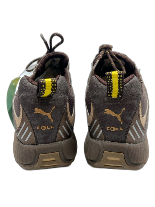 Puma Shoe Size 8.5 Brown & Yellow Synthetic Low Top Lace Up Men's Shoes Brown & Yellow / 8.5