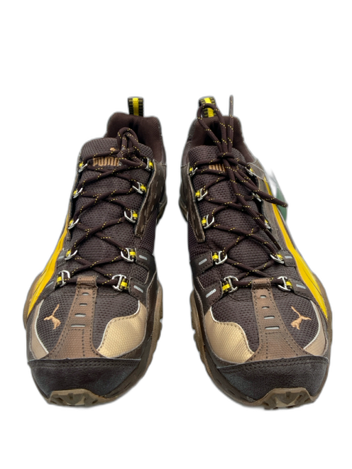 Puma Shoe Size 8.5 Brown & Yellow Synthetic Low Top Lace Up Men's Shoes Brown & Yellow / 8.5