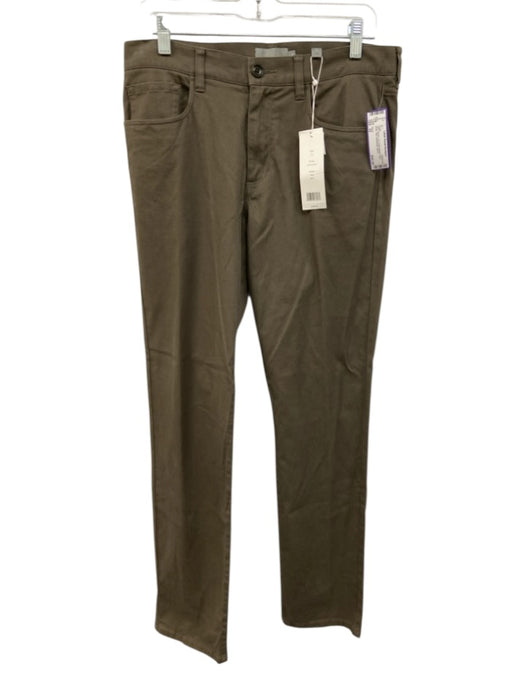 Vince NWT Size 32 Brown Cotton Blend Solid Khaki Slim Men's Pants Brown / 32