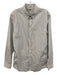 Acne NWT Size M Gray & White Cotton Striped Button Up Men's Long Sleeve Shirt Gray & White / M