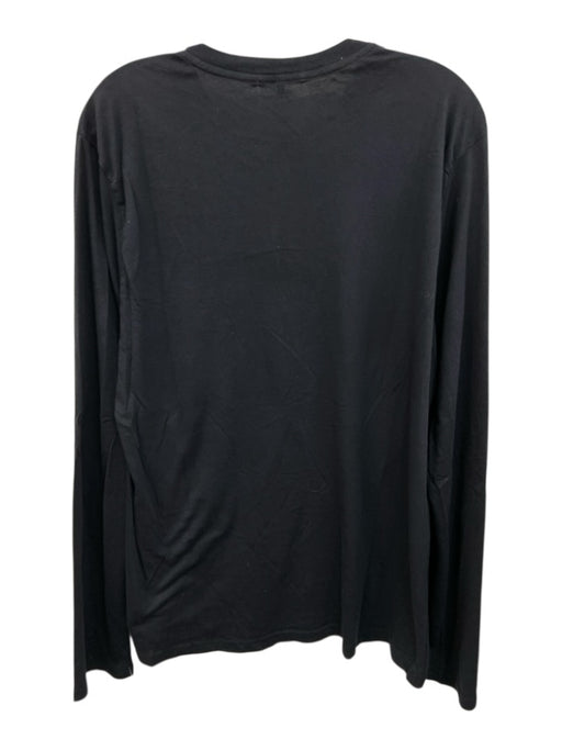 James Perse Size 2 Navy Cotton Solid T shirt Crew Men's Long Sleeve Shirt Navy / 2