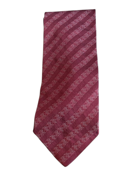 Giorgio Armani Red Silk Striped Men's Ties Red