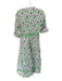 CK Bradley Size M Green & Pink Cotton Long Sleeve Abstract Gold Buttons Dress Green & Pink / M