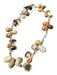 Amber Beaded Jewel Clasp Choker Necklace Amber