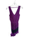 Ramy Brook Size S Purple & Black Polyester Waistband V Neck Maxi Dress Purple & Black / S