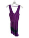 Ramy Brook Size S Purple & Black Polyester Waistband V Neck Maxi Dress Purple & Black / S