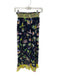 Tanya Taylor Size 2 Navy & Yellow Silk Floral Stitch Detail Rouched Maxi Skirt Navy & Yellow / 2