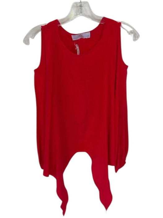 Amanda Uprichard Size S Red Silk Long Sleeve Shoulder Cut Out Top Red / S
