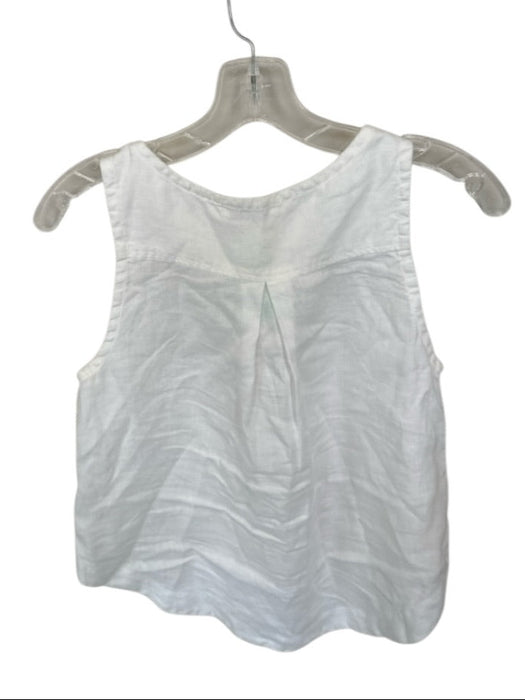 Lanhtropy Size S White Linen Button Detail Tank Top White / S