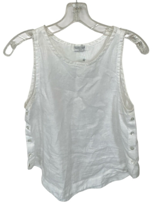 Lanhtropy Size S White Linen Button Detail Tank Top White / S
