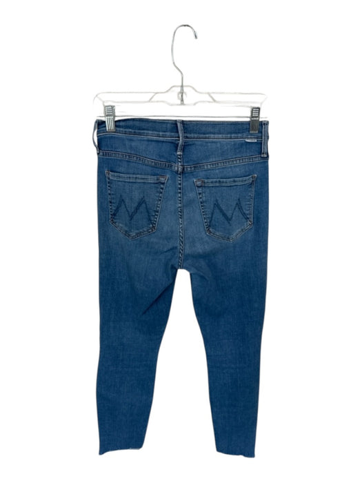 Mother Size 26 Medium Wash Cotton Denim Fray Detail Straight Jeans Medium Wash / 26