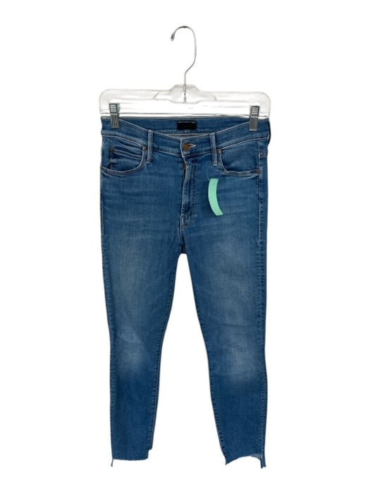 Mother Size 26 Medium Wash Cotton Denim Fray Detail Straight Jeans Medium Wash / 26