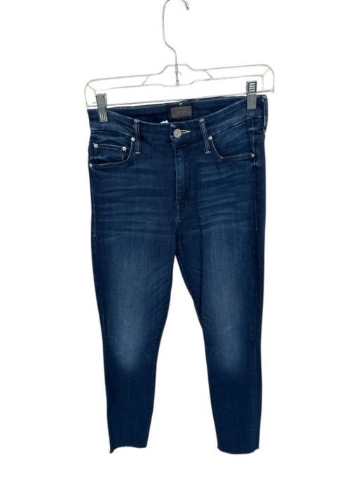 Mother Size 26 Medium dark wash Cotton Denim High Waisted Ankle Fray Jeans Medium dark wash / 26