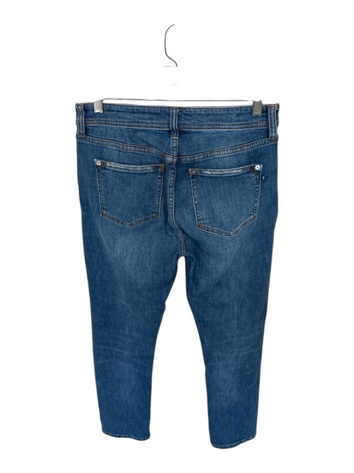 Pilcro Size 28 Medium Wash Cotton Denim Stitch Detail Straight Jeans Medium Wash / 28